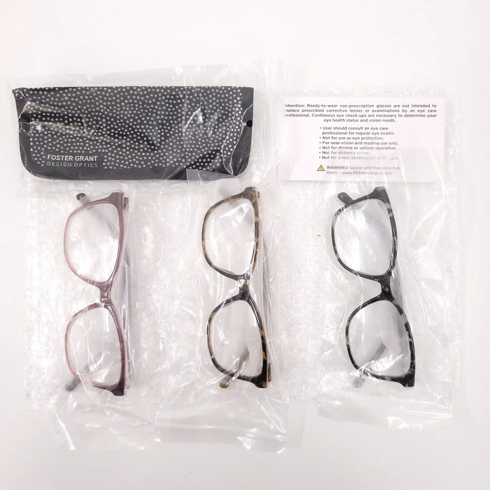 Foster Grant Design Optics 1.25+ Eye Glasses 6 Readers‎ Kiersey Addie Square Cat